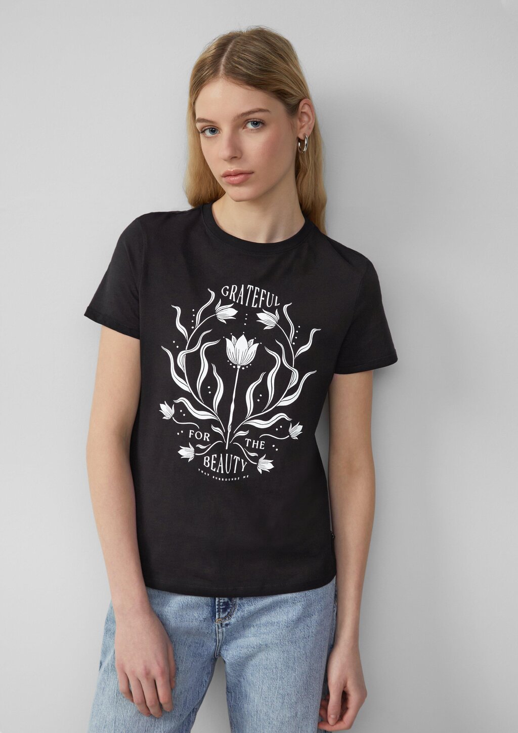 Baumwollshirt mit Frontprint