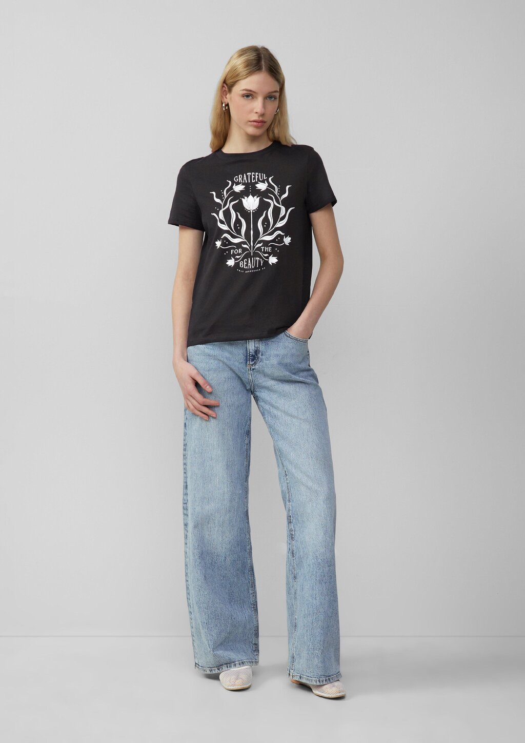 Baumwollshirt mit Frontprint