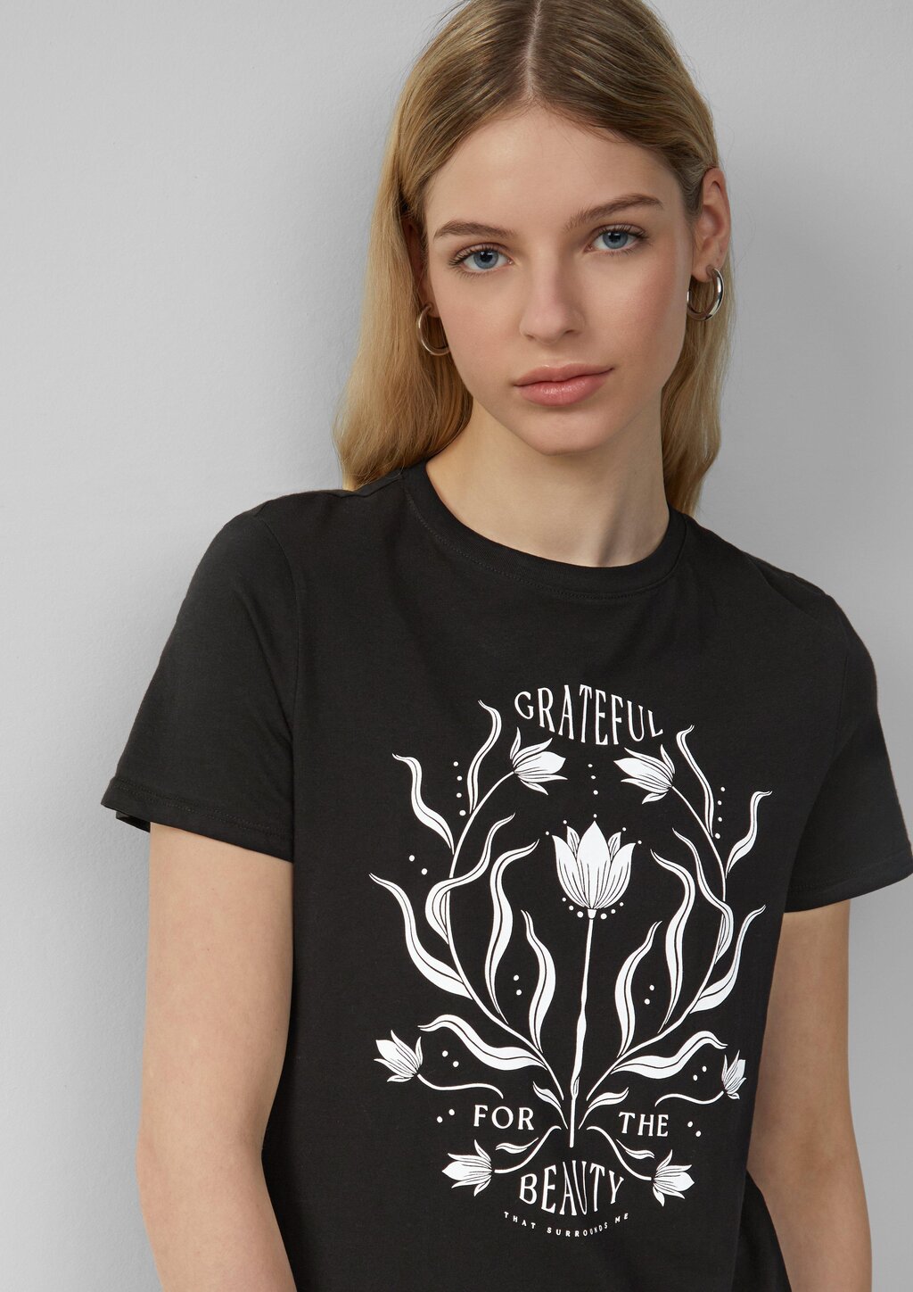 Baumwollshirt mit Frontprint