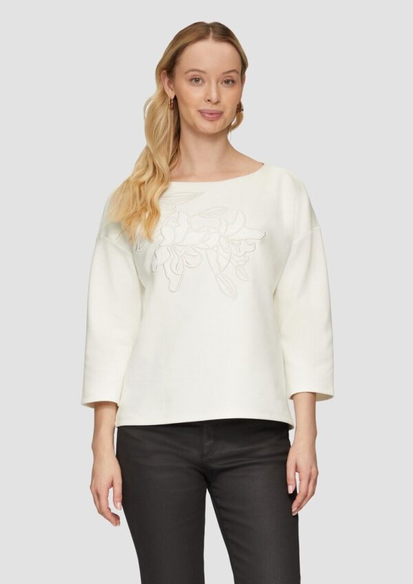 3/4-Arm-Shirt aus Heavy Jersey mit Applikation