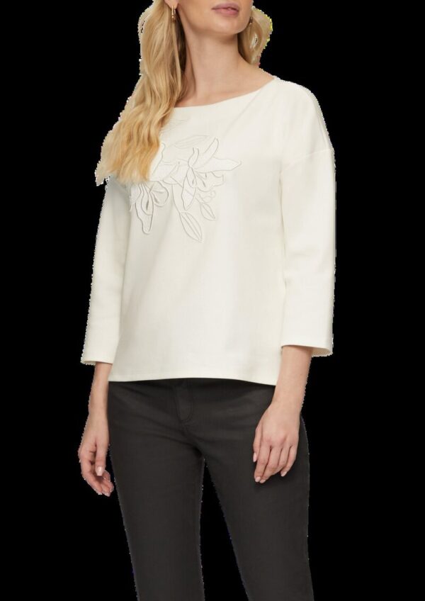 3/4-Arm-Shirt aus Heavy Jersey mit Applikation