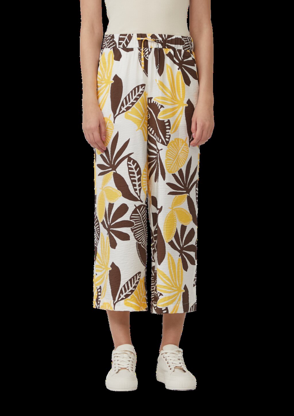 Strukturierte Culotte aus Viskosemix mit Elastikbund