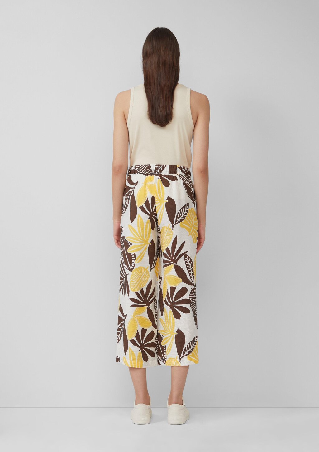 Strukturierte Culotte aus Viskosemix mit Elastikbund