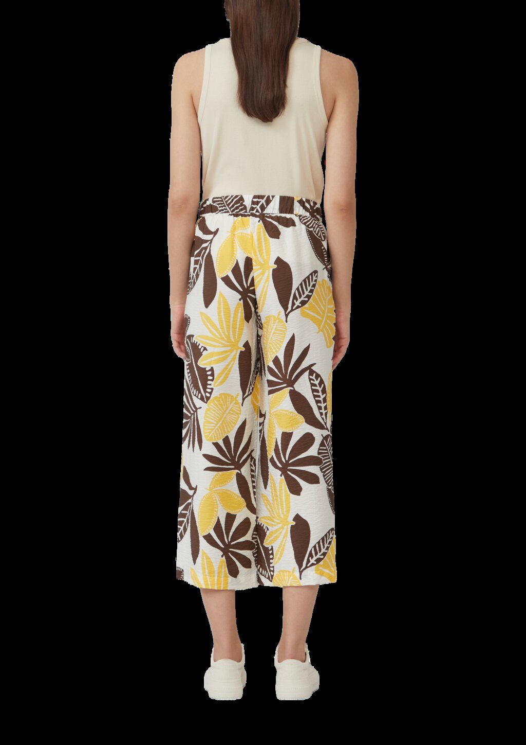 Strukturierte Culotte aus Viskosemix mit Elastikbund