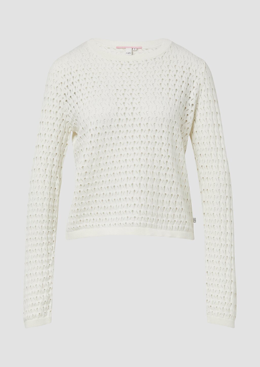 Leichter Baumwollpullover mit Ajourmuster