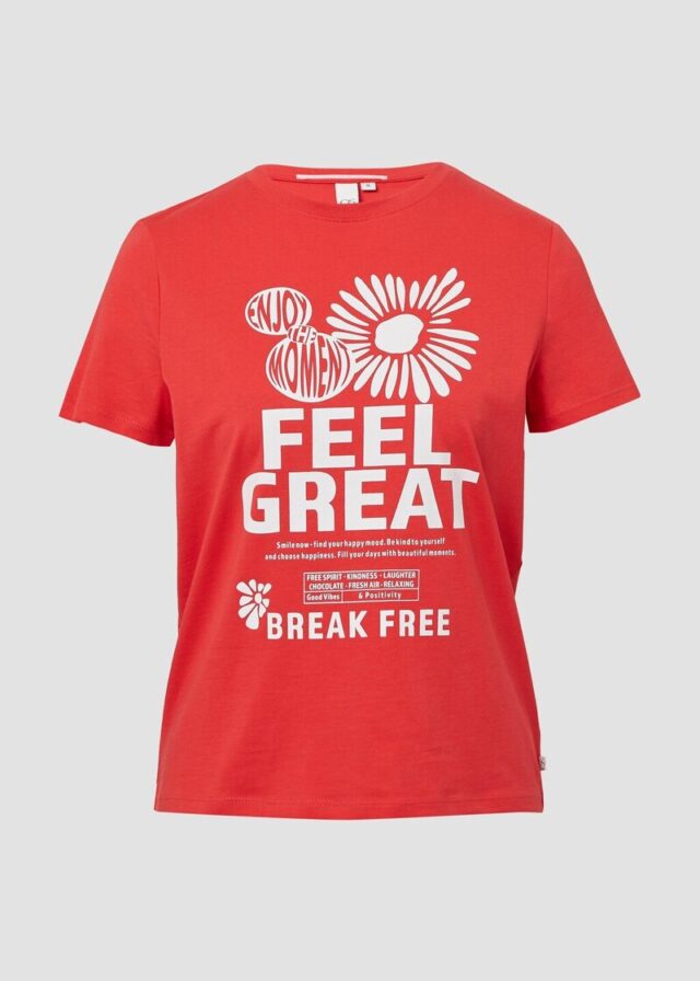 Baumwollshirt mit Frontprint