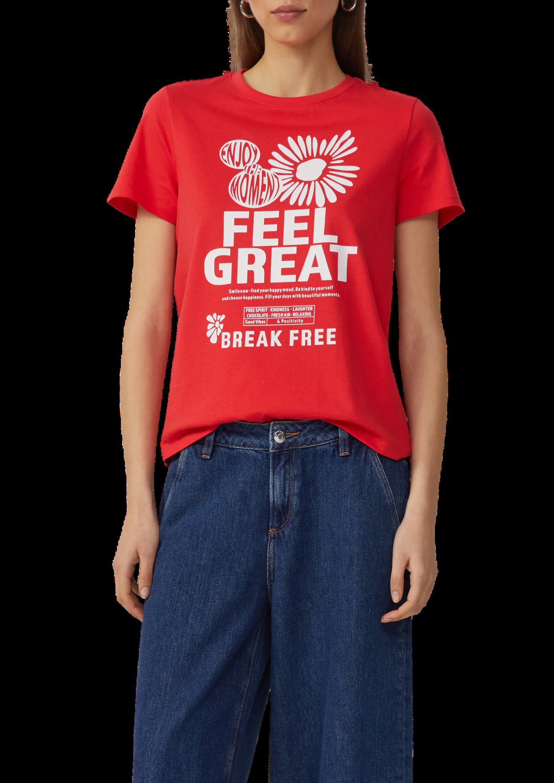 Baumwollshirt mit Frontprint