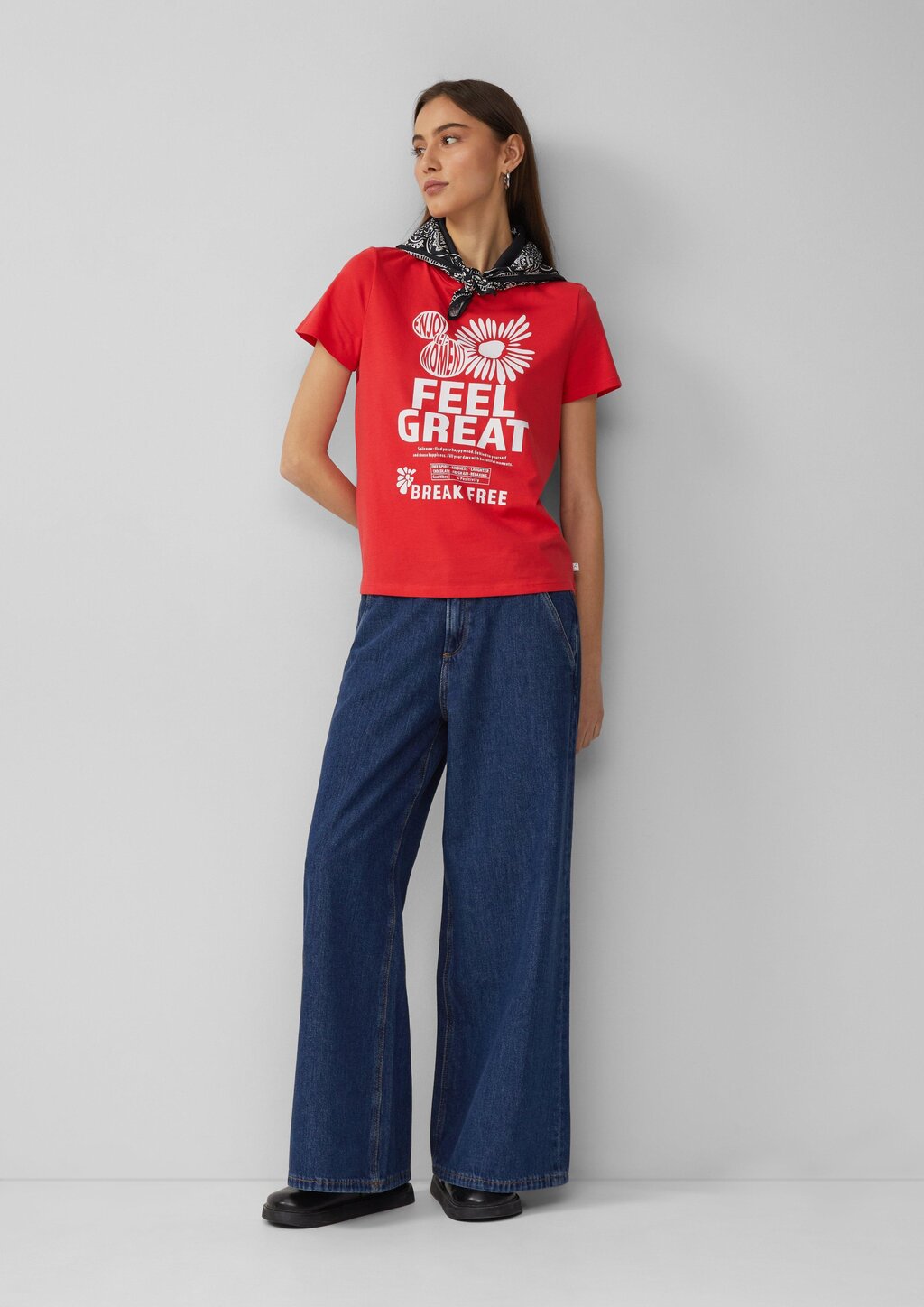 Baumwollshirt mit Frontprint