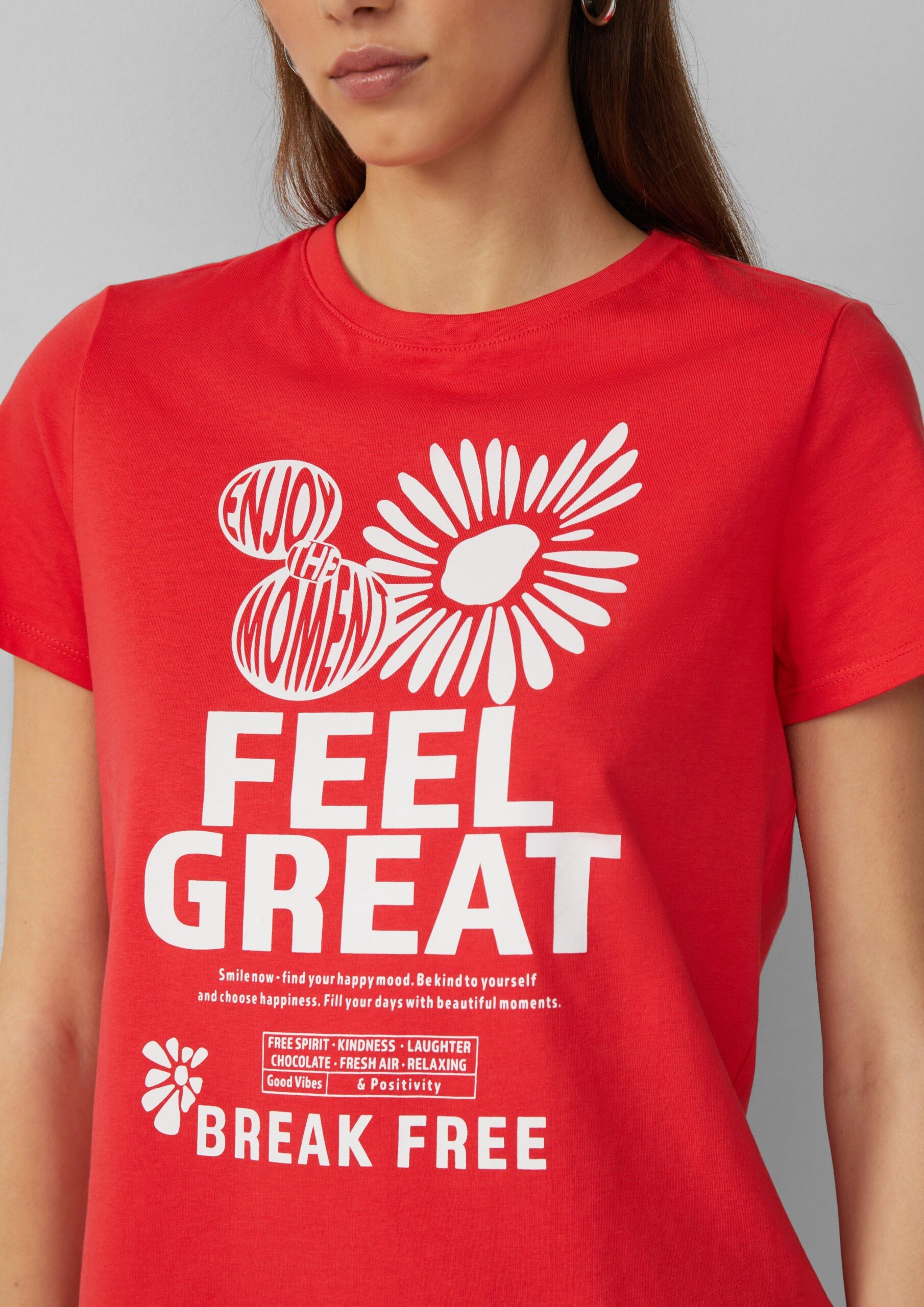 Baumwollshirt mit Frontprint