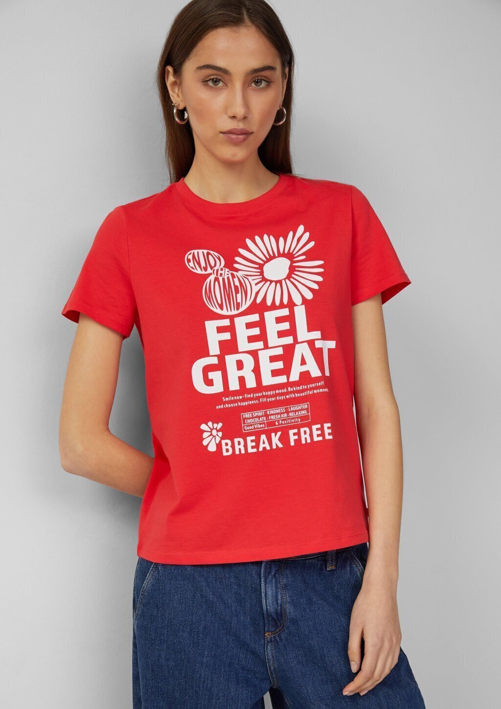 Baumwollshirt mit Frontprint