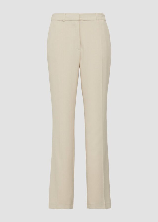 Elegante Hose mit Straight Leg aus Waffel-Piqué