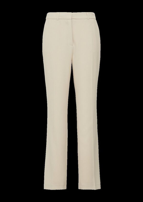 Elegante Hose mit Straight Leg aus Waffel-Piqué