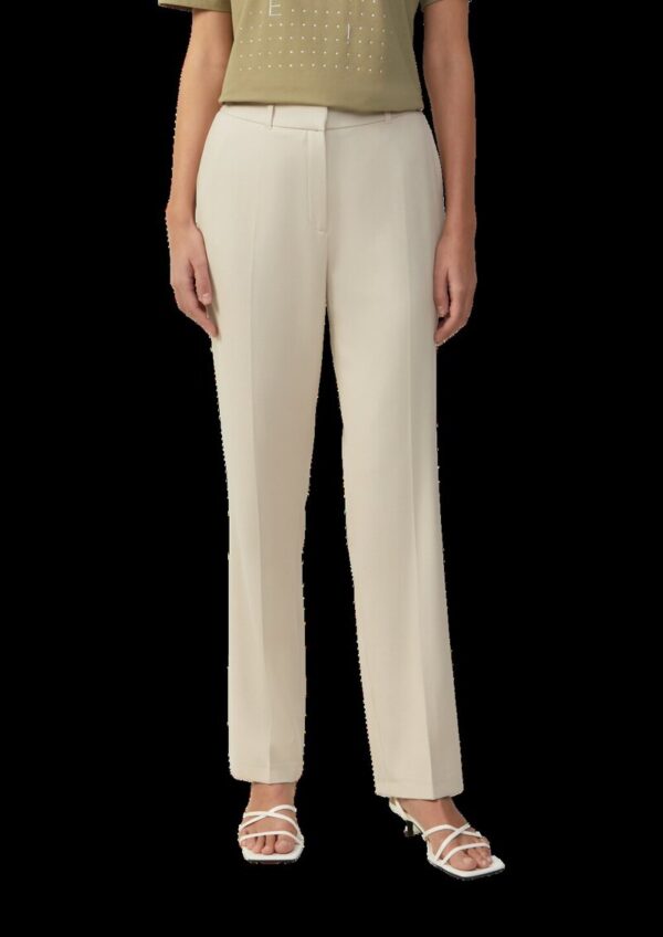 Elegante Hose mit Straight Leg aus Waffel-Piqué