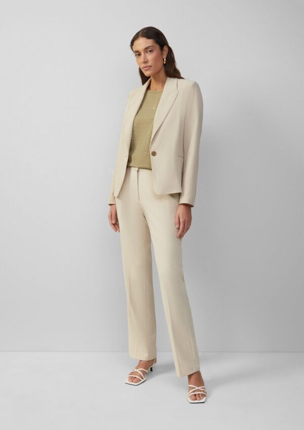 Elegante Hose mit Straight Leg aus Waffel-Piqué