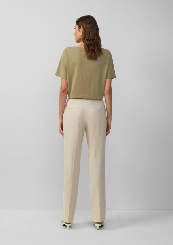 Elegante Hose mit Straight Leg aus Waffel-Piqué