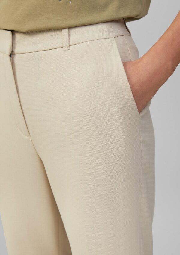 Elegante Hose mit Straight Leg aus Waffel-Piqué