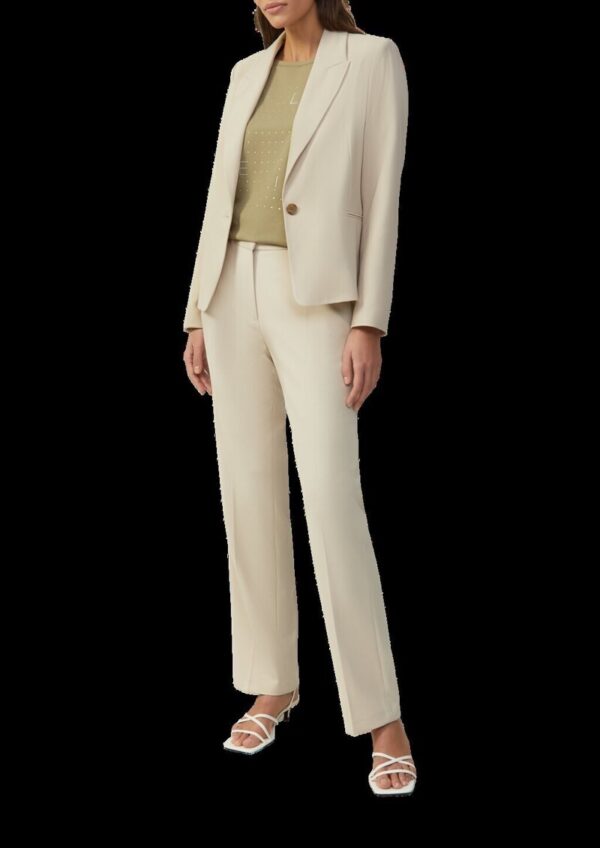 Elegante Hose mit Straight Leg aus Waffel-Piqué