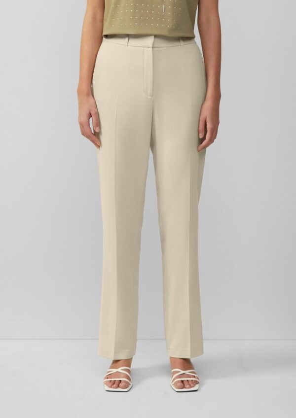 Elegante Hose mit Straight Leg aus Waffel-Piqué