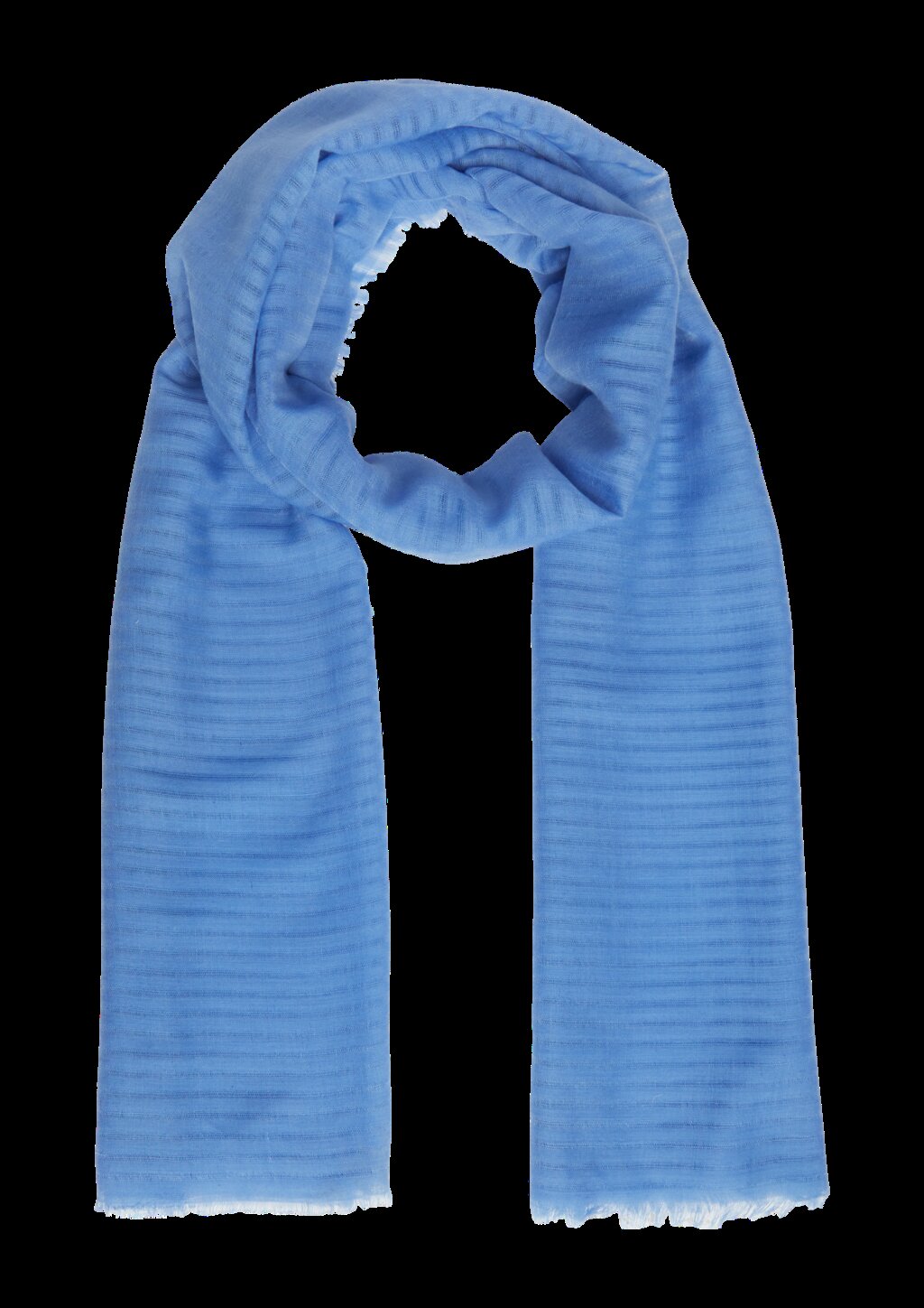 Gestreifter Schal aus Webware mit Fransen