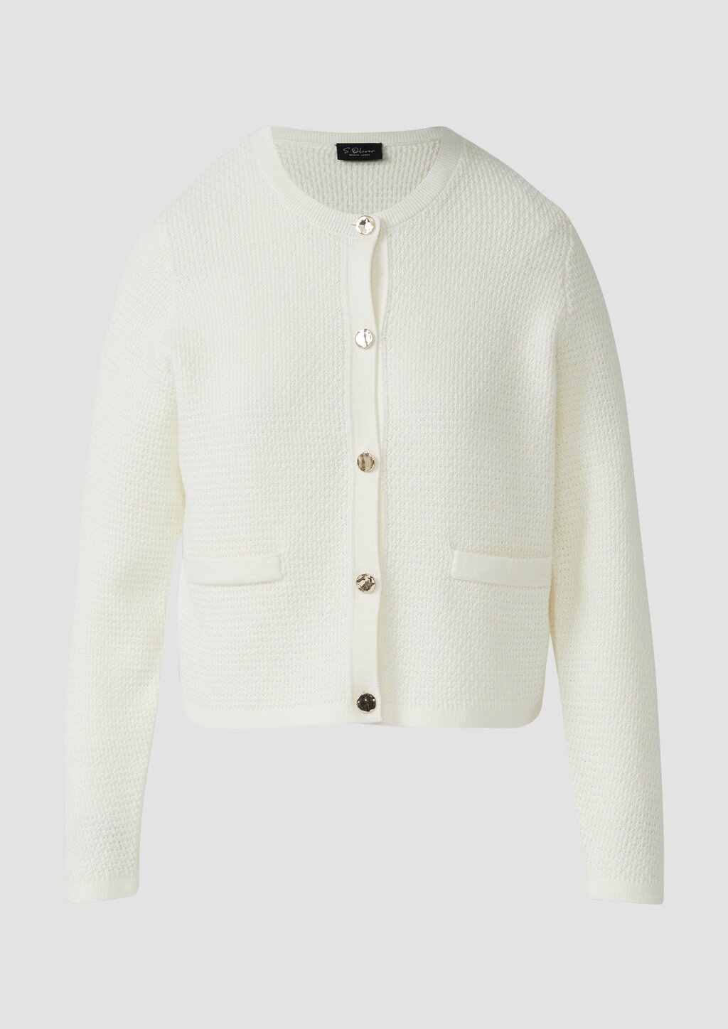 Cardigan aus Baumwollmix mit Ziertaschen