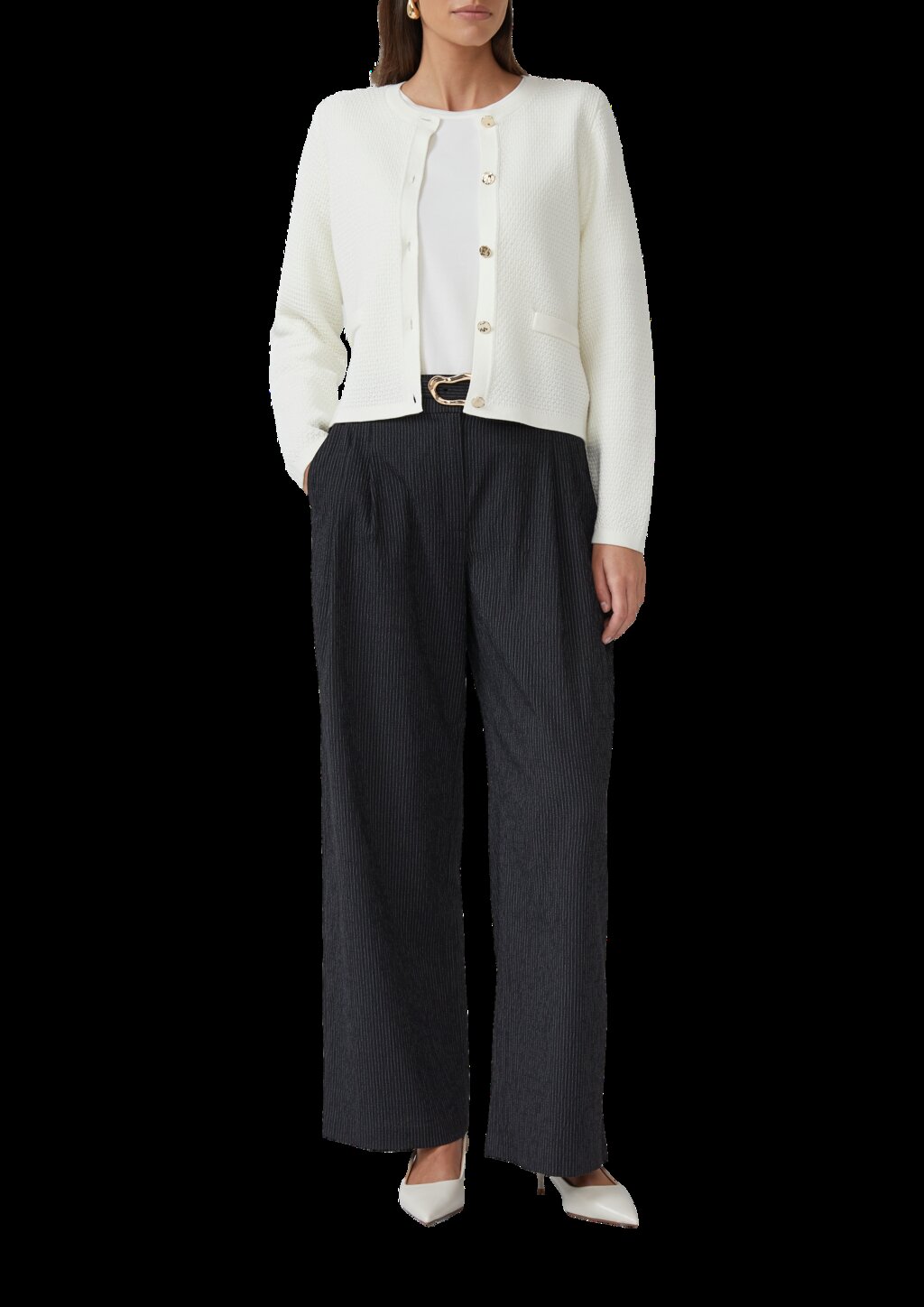 Cardigan aus Baumwollmix mit Ziertaschen