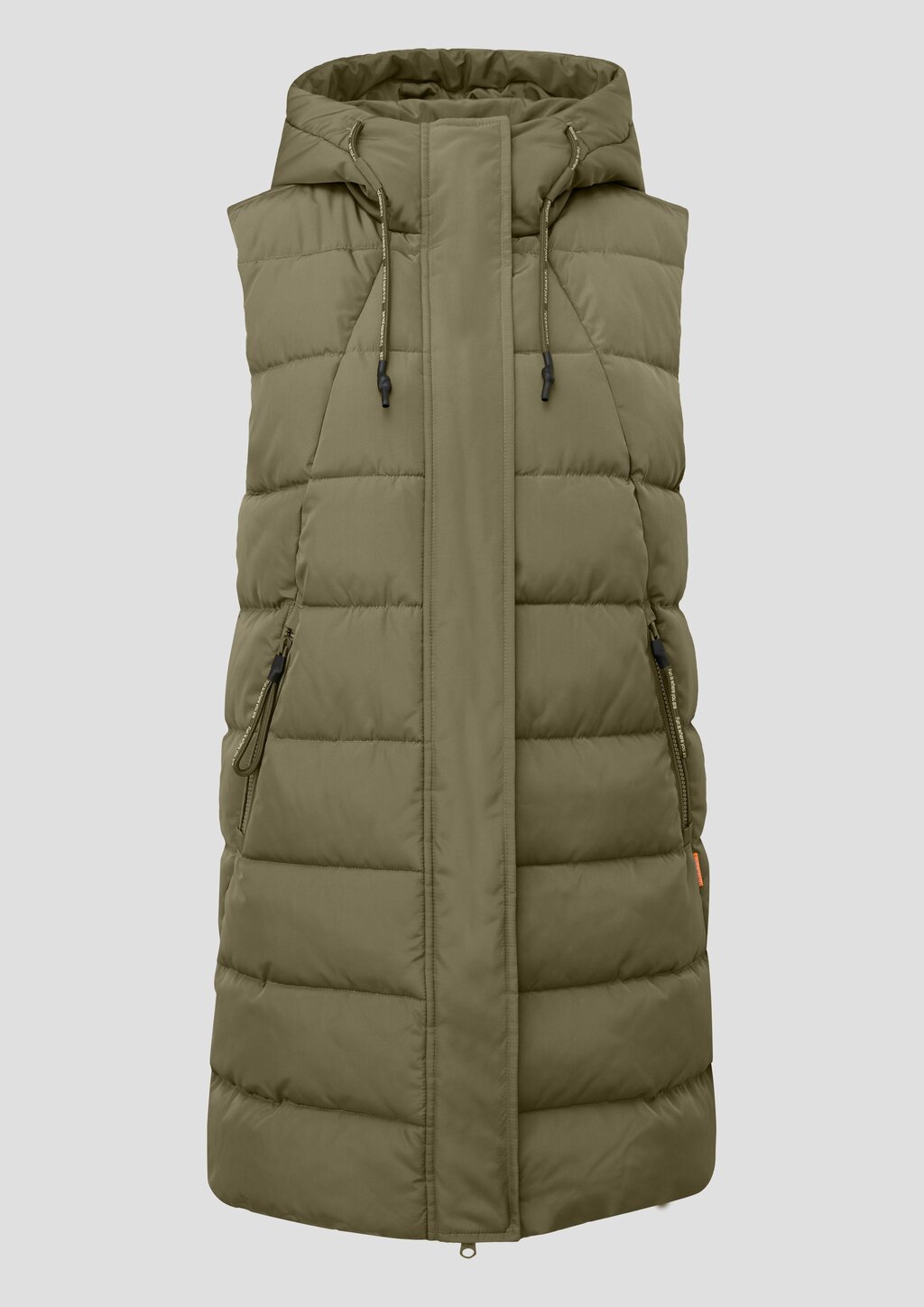 Warm wattierte Steppweste mit Kapuze