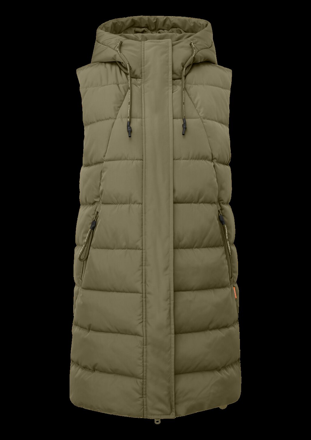 Warm wattierte Steppweste mit Kapuze