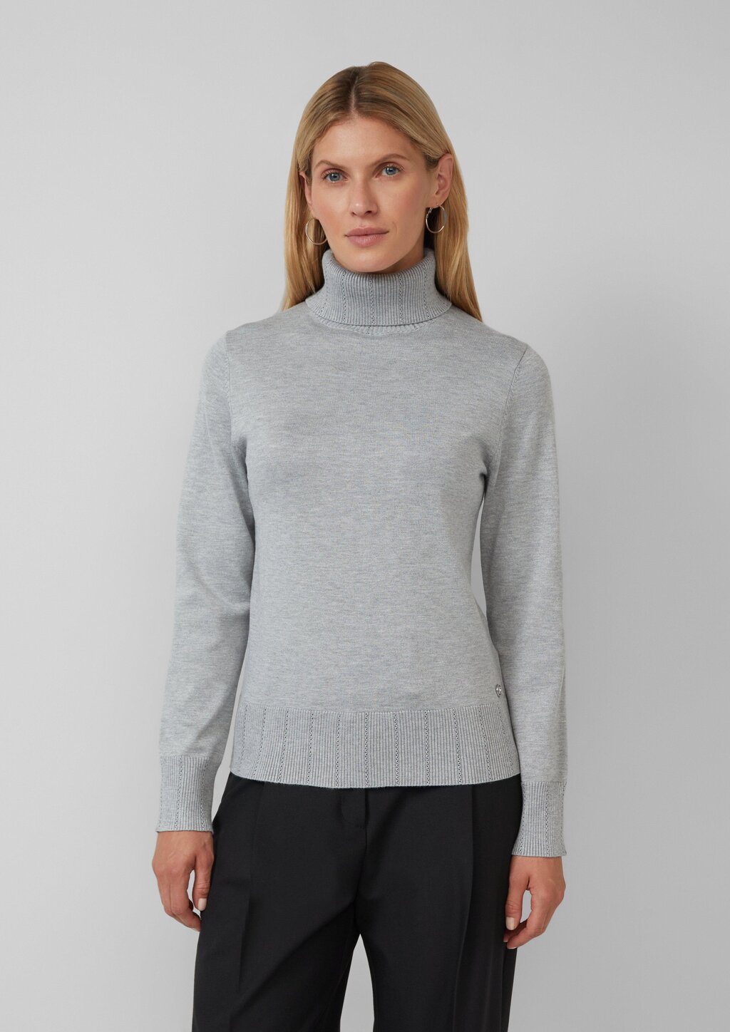 Slim-Fit-Pullover mit Ajour-Details