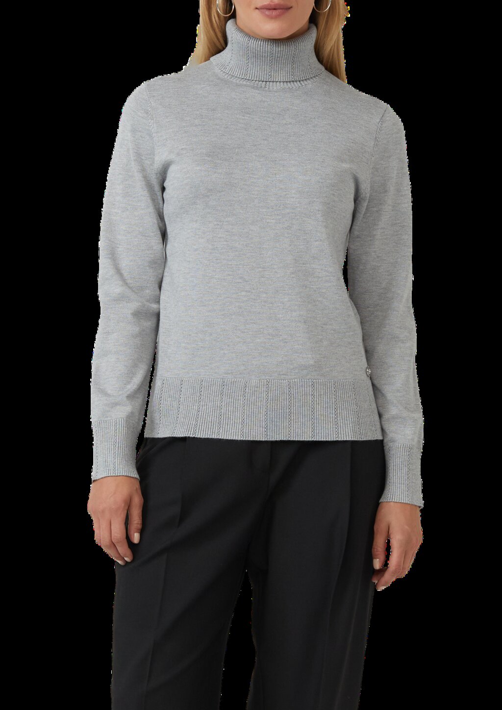 Slim-Fit-Pullover mit Ajour-Details