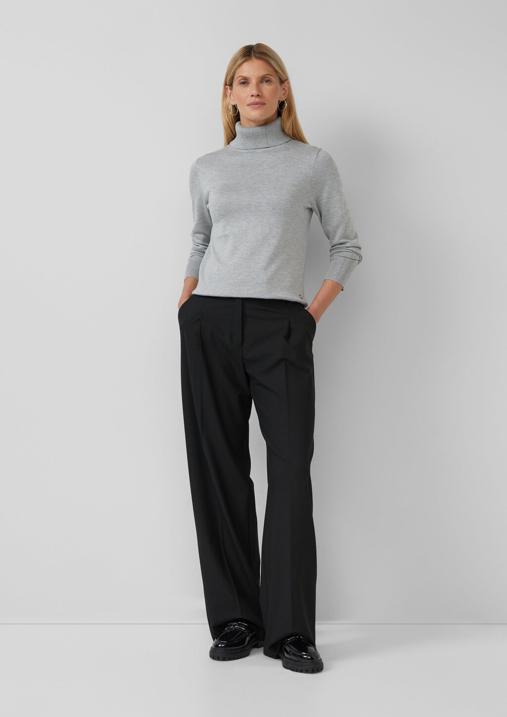 Slim-Fit-Pullover mit Ajour-Details