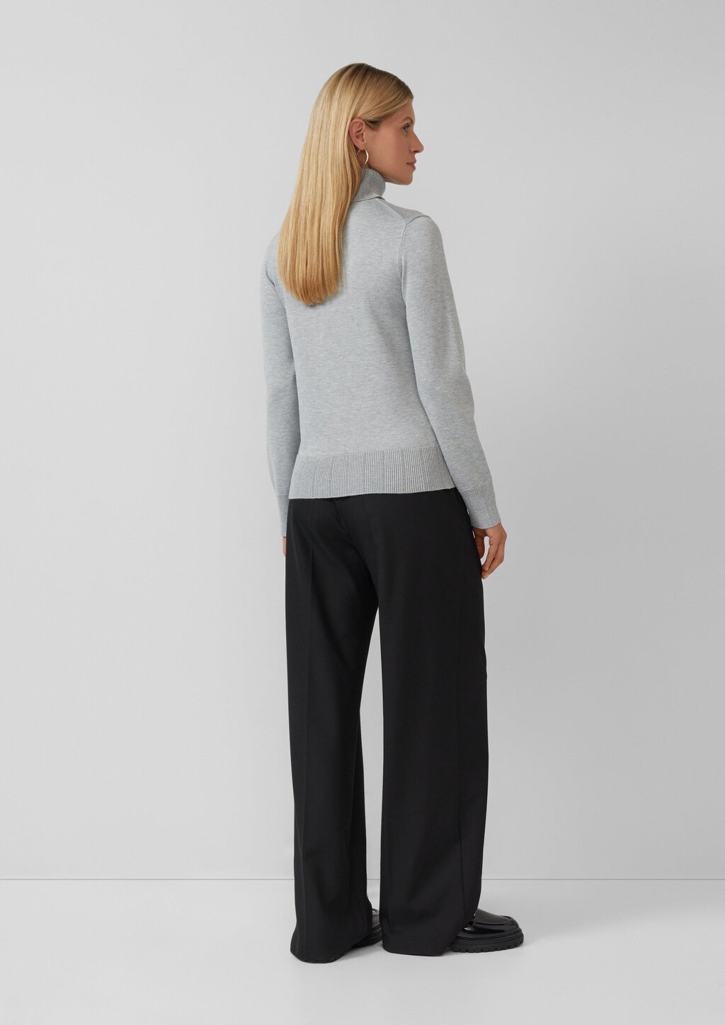 Slim-Fit-Pullover mit Ajour-Details