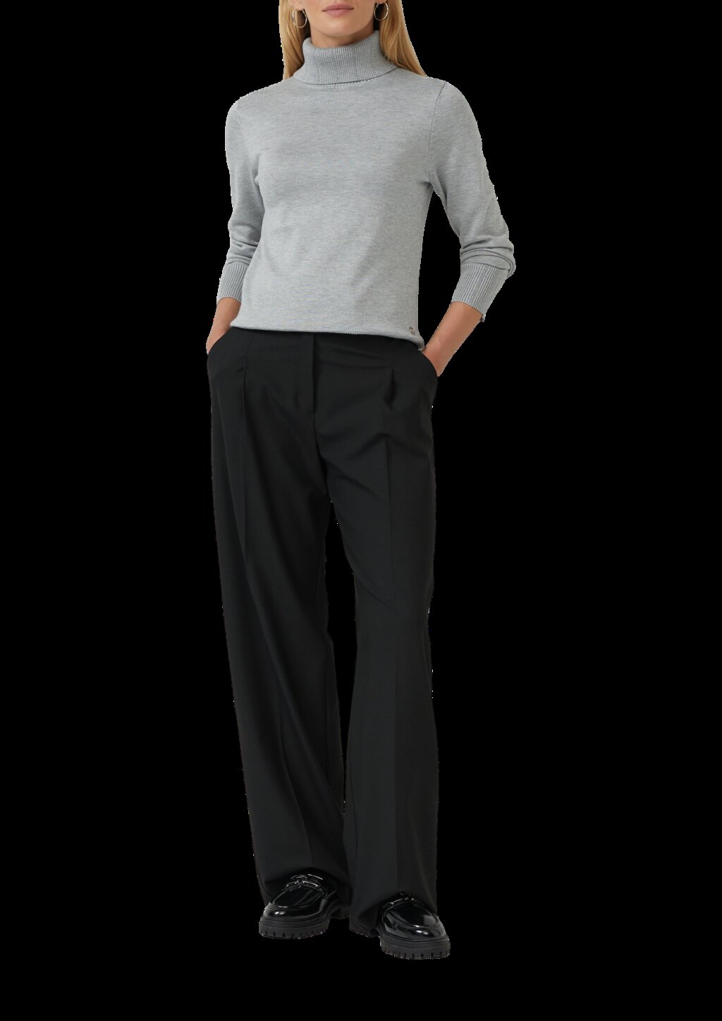 Slim-Fit-Pullover mit Ajour-Details