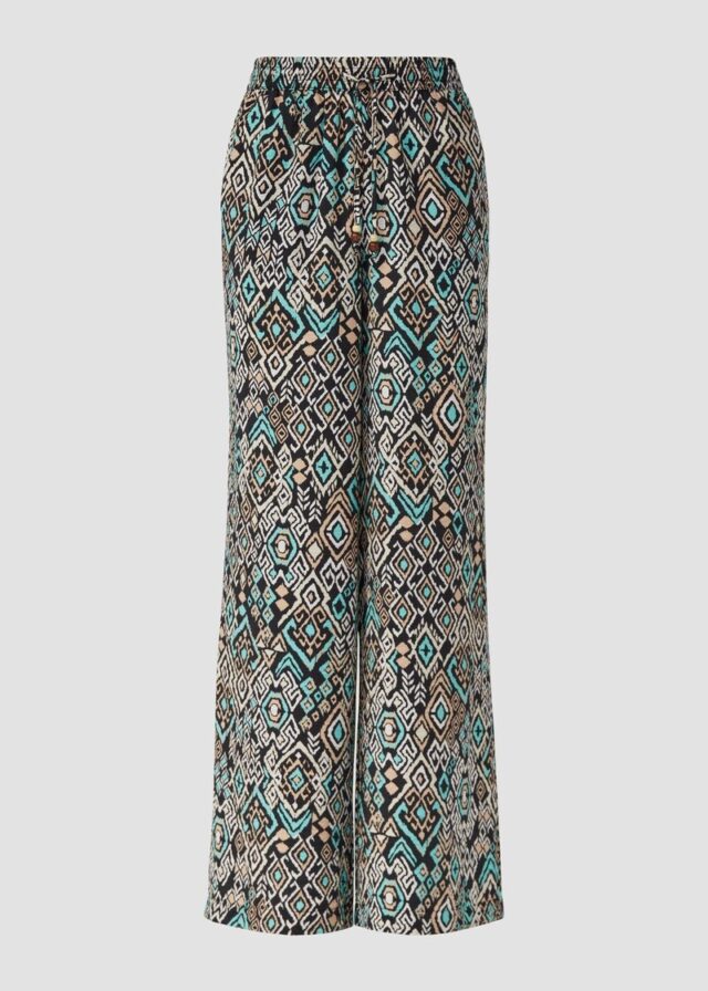 Wide-Leg-Hose im Relaxed Fit aus Viskosemix