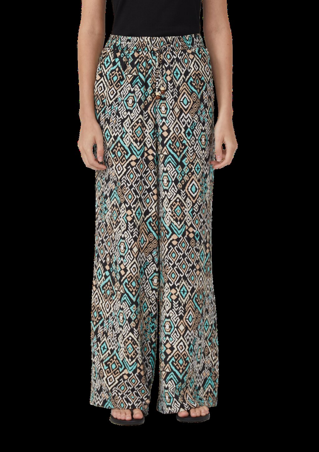 Wide-Leg-Hose im Relaxed Fit aus Viskosemix