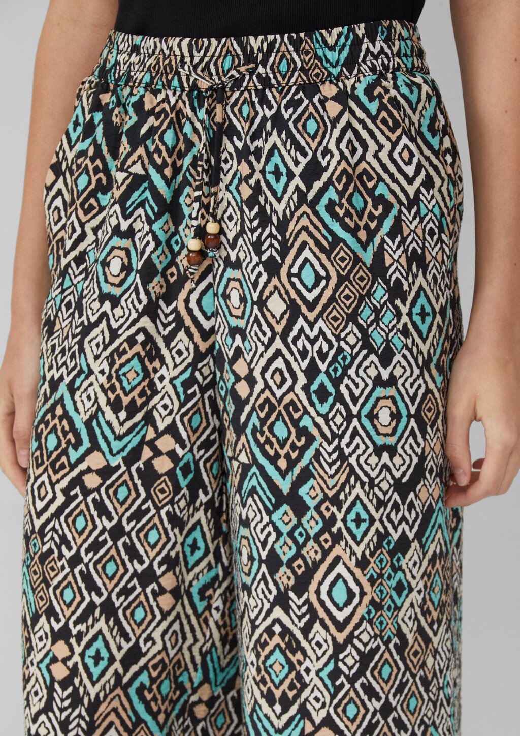 Wide-Leg-Hose im Relaxed Fit aus Viskosemix