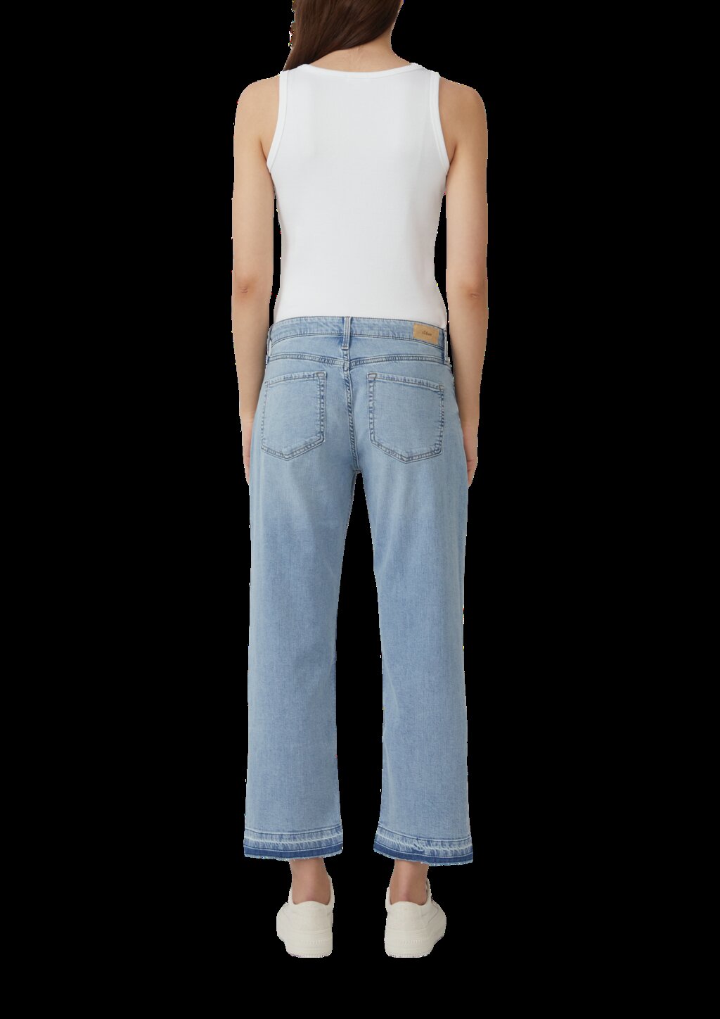 Cropped-Jeans Karolin / Regular Fit / Mid Rise / Straight Leg / offener Saum