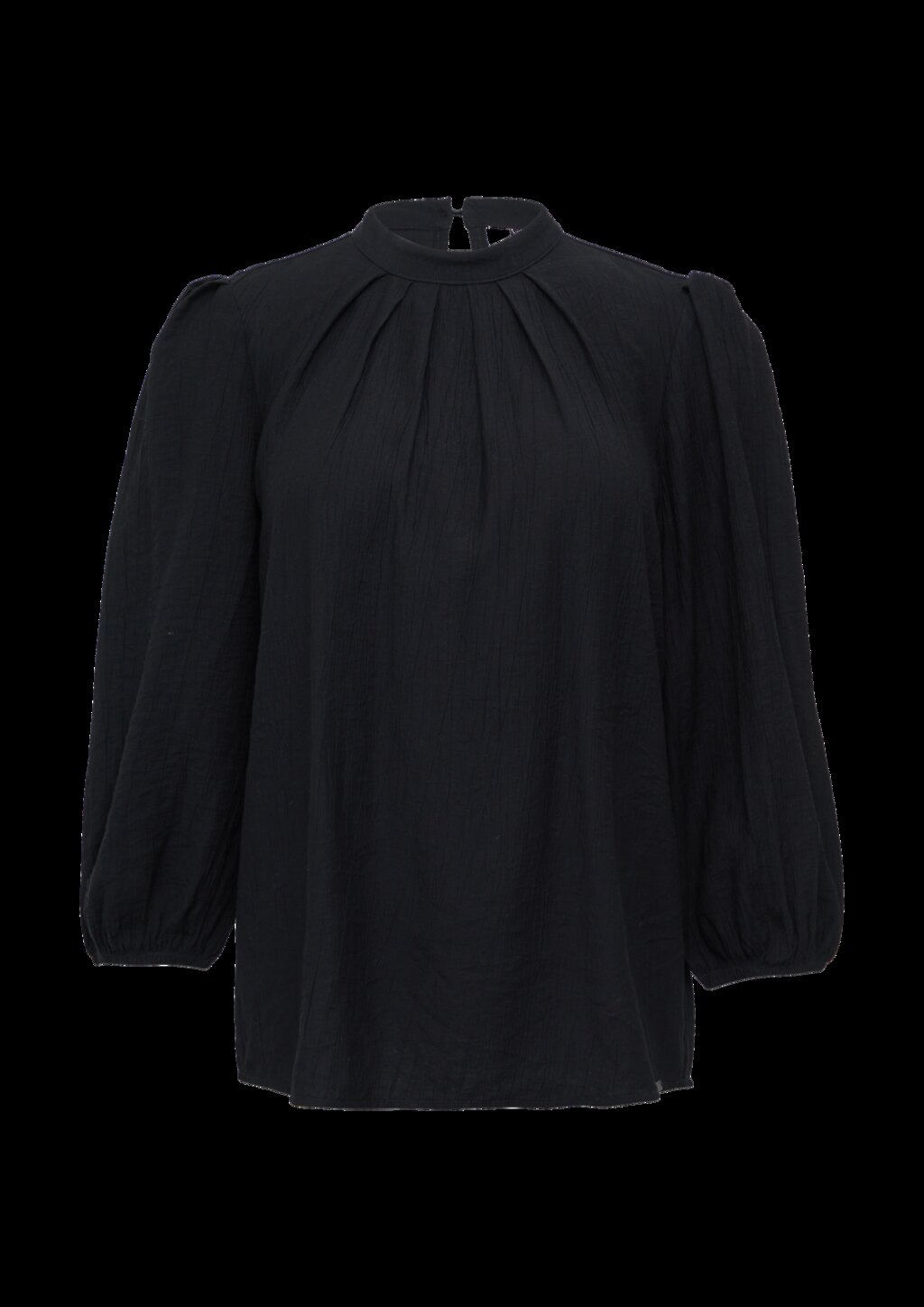 Viskosemix-Bluse mit Crinkle-Struktur