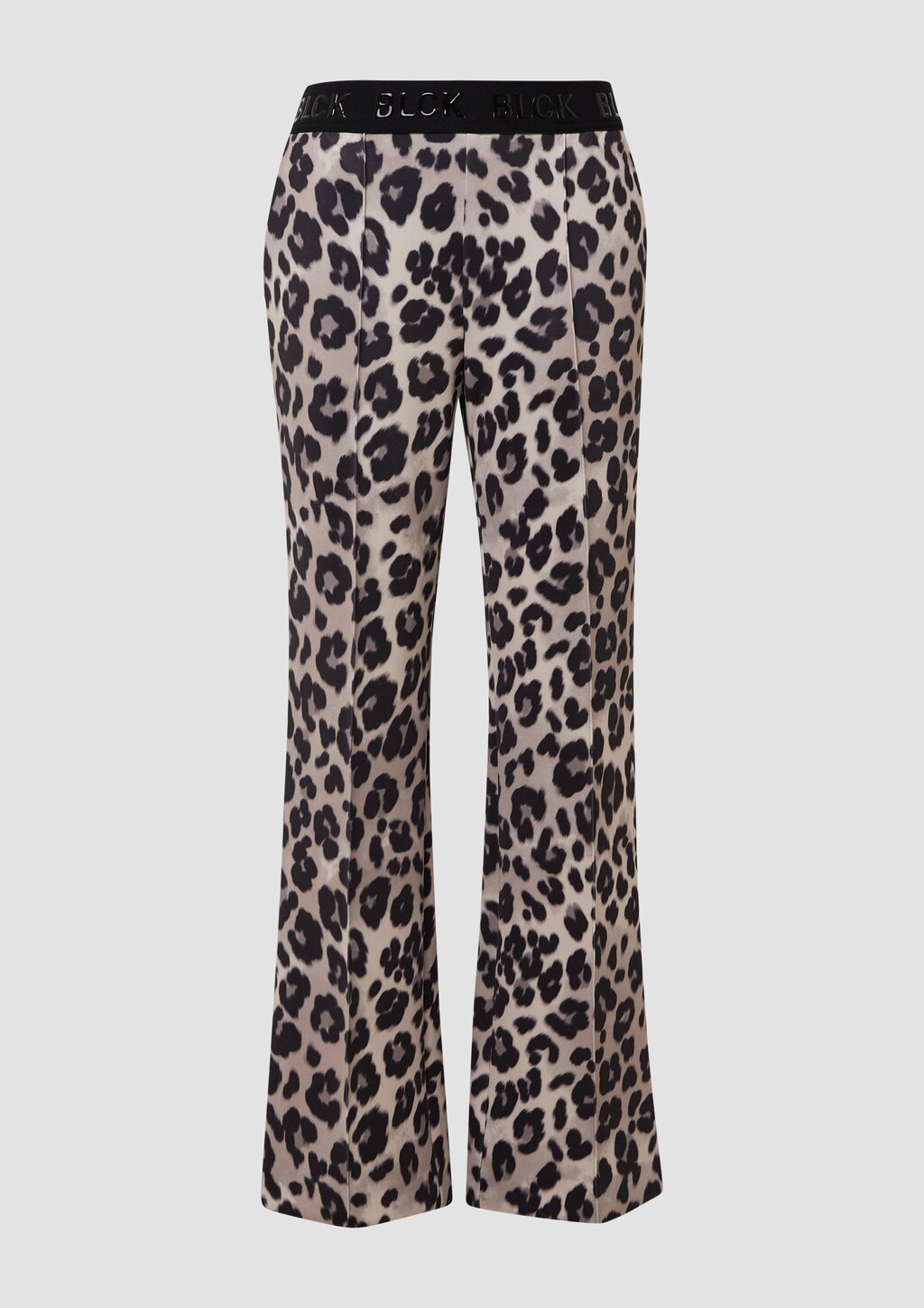 Wide-Leg-Hose aus Scuba mit Logo-Gummibund