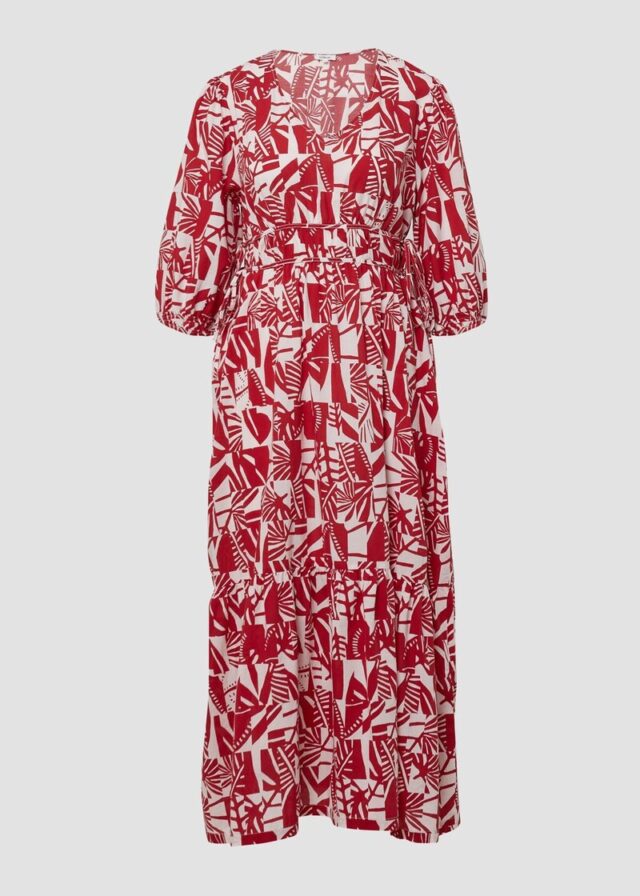 Midikleid aus Baumwolle mit Binde-Details