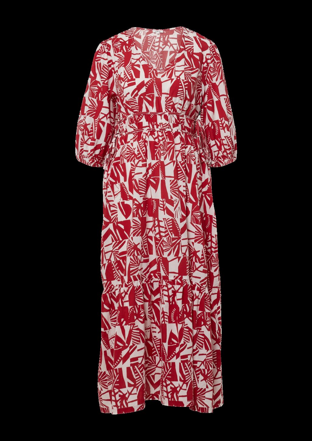 Midikleid aus Baumwolle mit Binde-Details