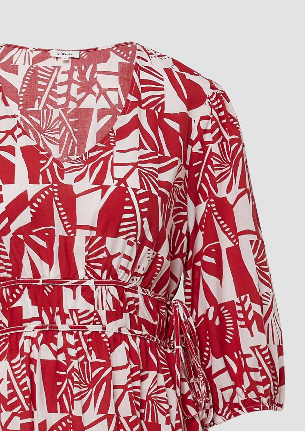 Midikleid aus Baumwolle mit Binde-Details