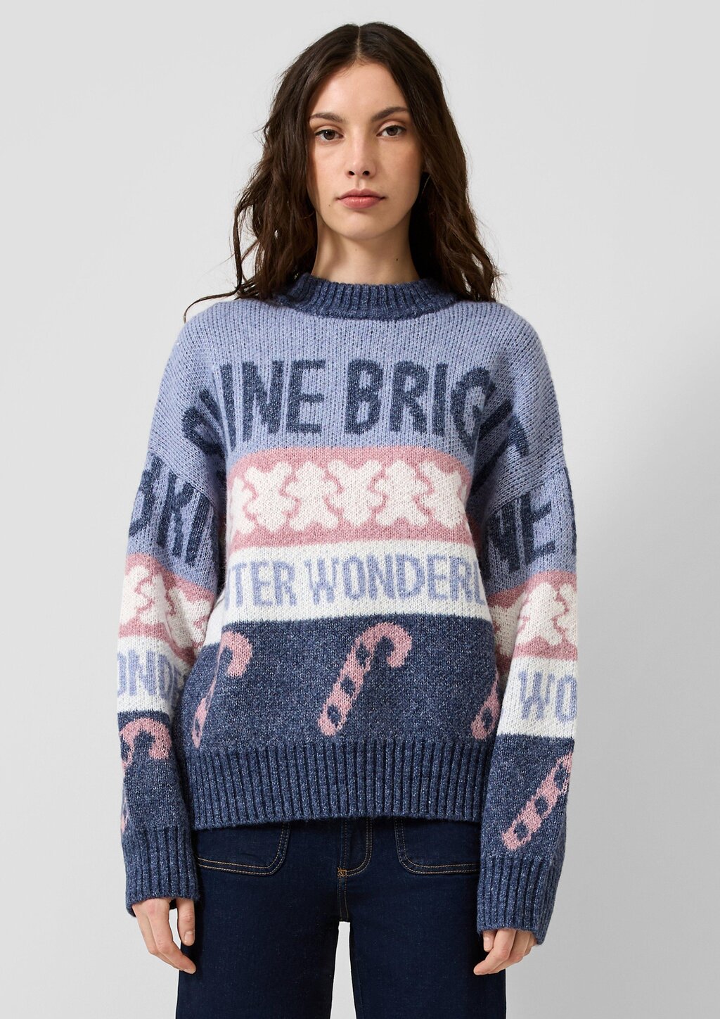 Weihnachtspullover mit Wolle