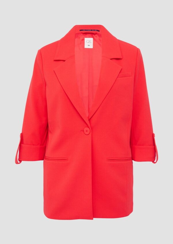 Interlock-Blazer mit Krempelarm