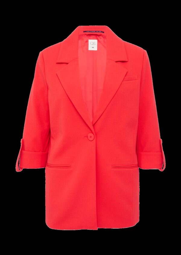 Interlock-Blazer mit Krempelarm