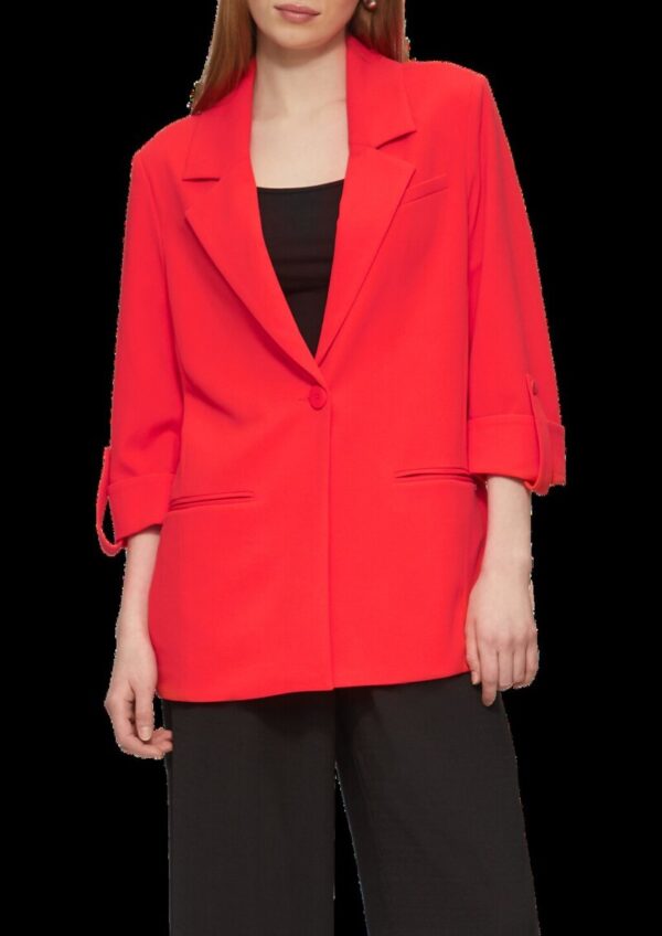 Interlock-Blazer mit Krempelarm