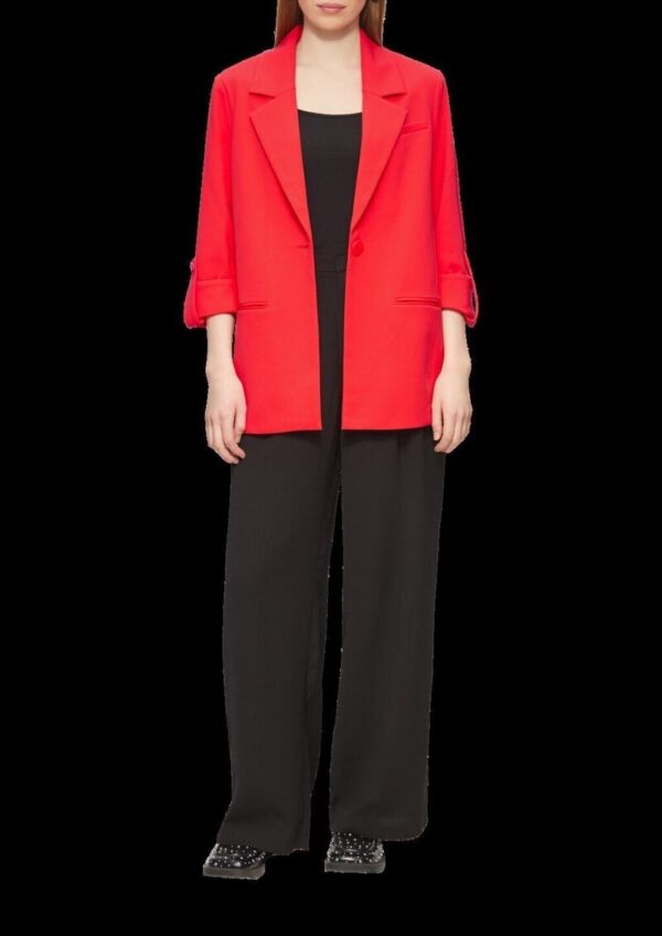 Interlock-Blazer mit Krempelarm