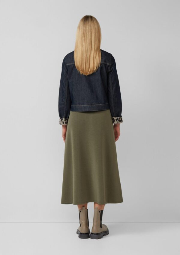 Jeansjacke mit Leo-Futter