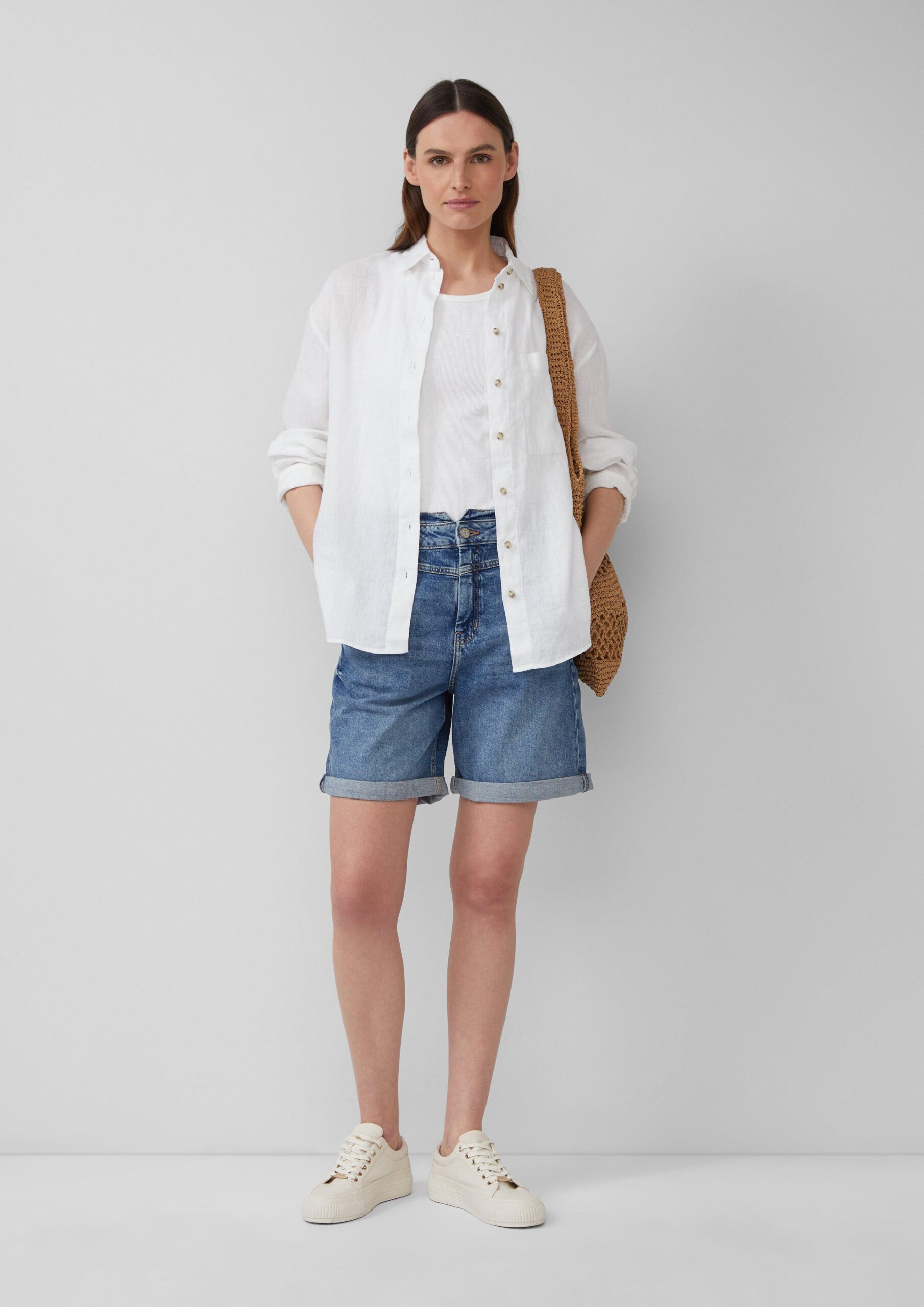 Bermuda-Jeans / Relaxed Fit / High Rise / Barrel Leg