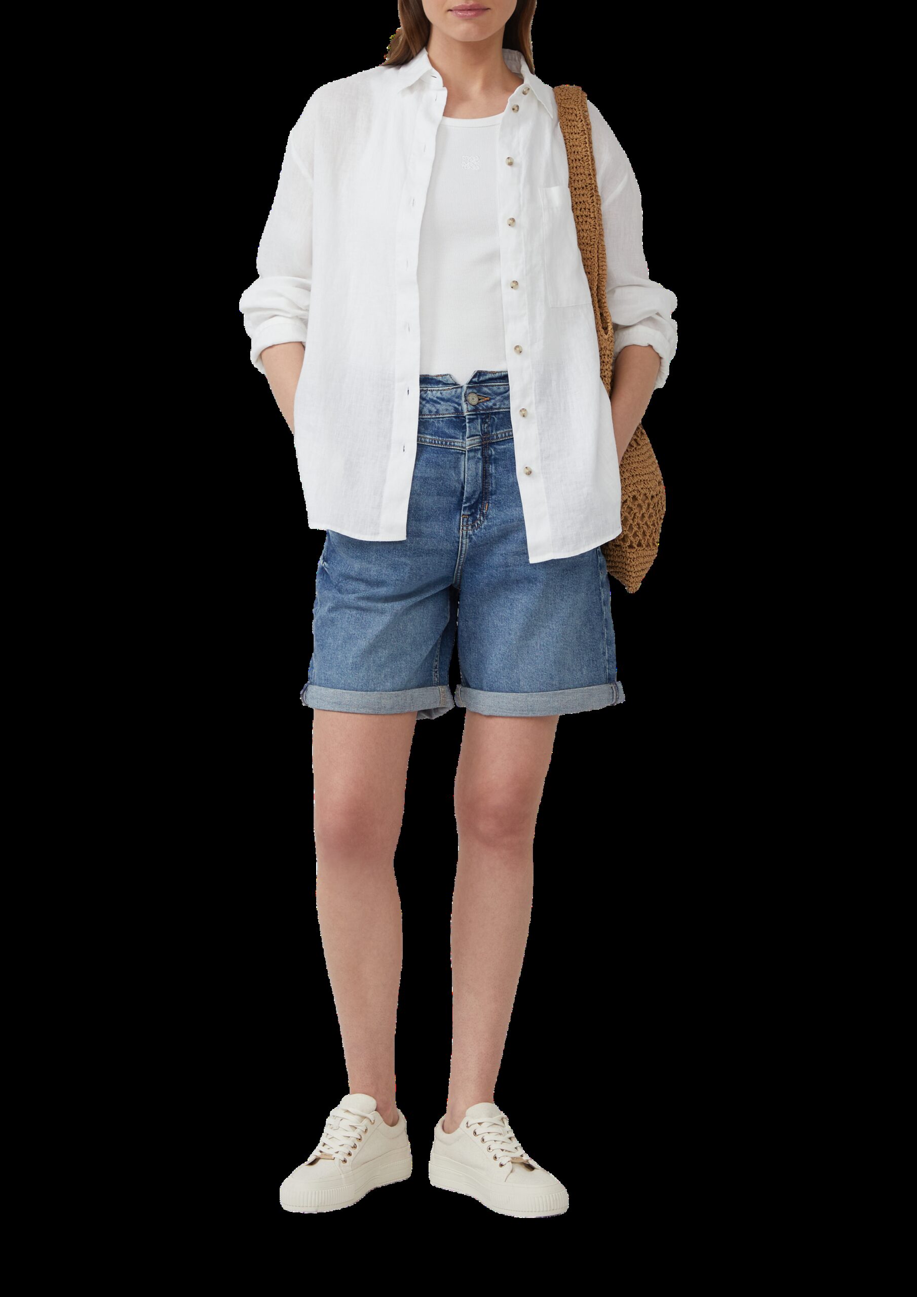 Bermuda-Jeans / Relaxed Fit / High Rise / Barrel Leg