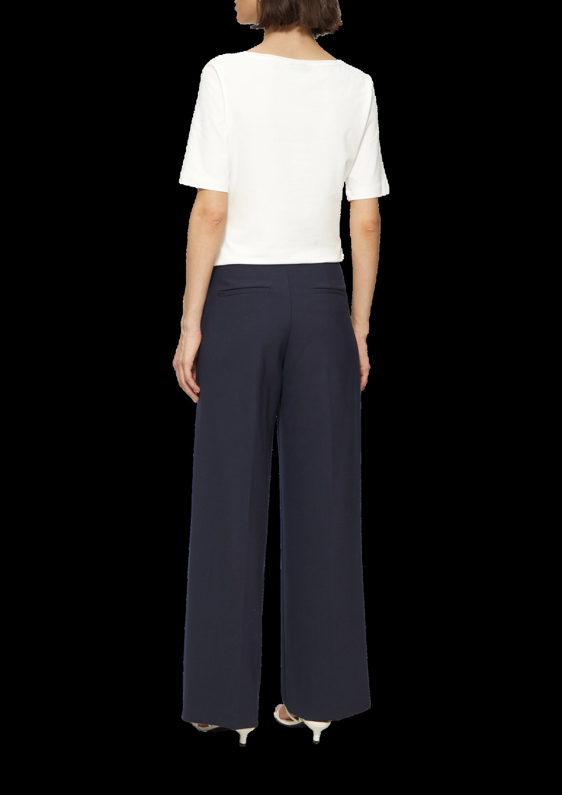 T-Shirt aus Baumwollmix mit Pailletten-Schriftzug